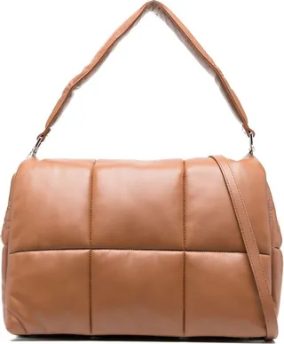 Padded Faux-Leather Shoulder Bag