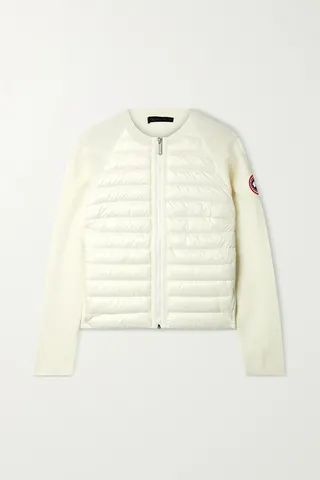 Canada Goose - Hybridge Paneled Wool And Quilted Shell Down Jacket - Cream