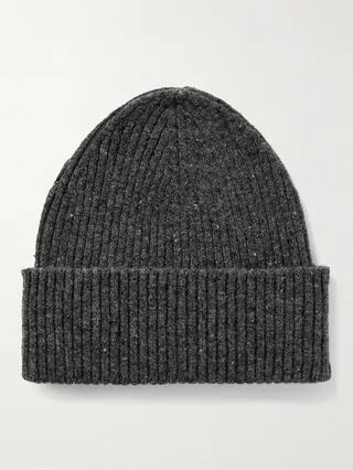 Ribbed Donegal Wool Beanie
