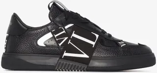Black VL7N Low Top Leather Sneakers
