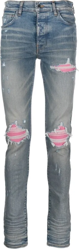 Blue Distressed Skinny Jeans