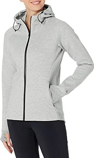 Core 10 Women's Motion Tech Fleece Fitted Full-Zip Hoodie Jacket