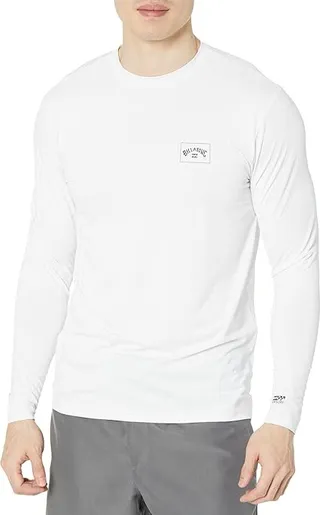 Billabong Arch Mesh Loose Fit Long Sleeve Surf Tee (White) Men's Swimwear