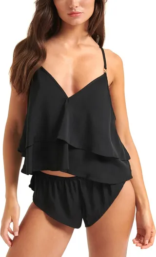 Bluebella Women's Delaney Ruffled Camisole & Shorts Set 41577