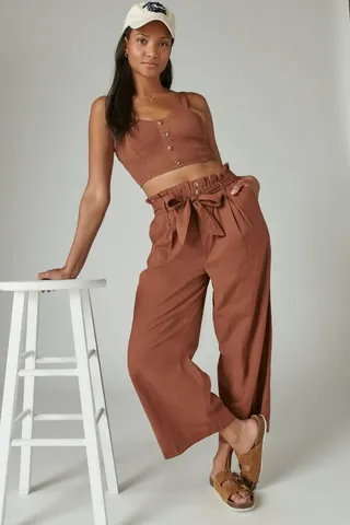 Button Front Matchback Top