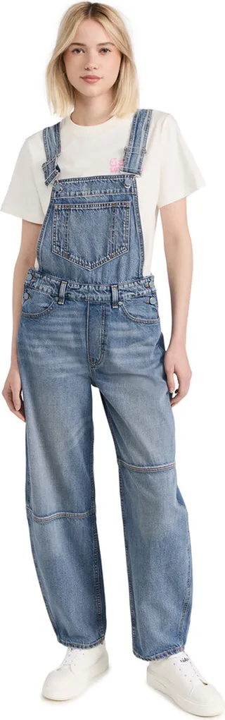 GANNI Washed Denim Overalls