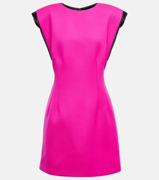 Sleeveless virgin wool minidress