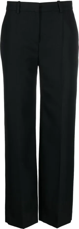 Mid-Rise Straight-Leg Trousers