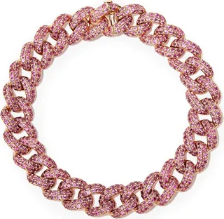18K rose gold Essential Link sapphire diamond bracelet