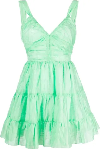 Tiered Flared Mini Dress