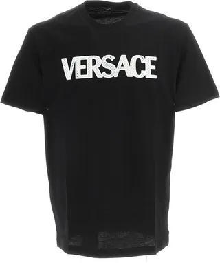 Versace Logo Printed Crewneck T-Shirt