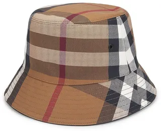 Canvas Check Bucket Hat