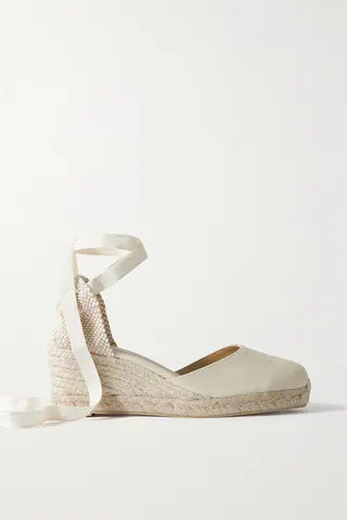 Castañer - Carina 60 Canvas Wedge Espadrilles - Ivory