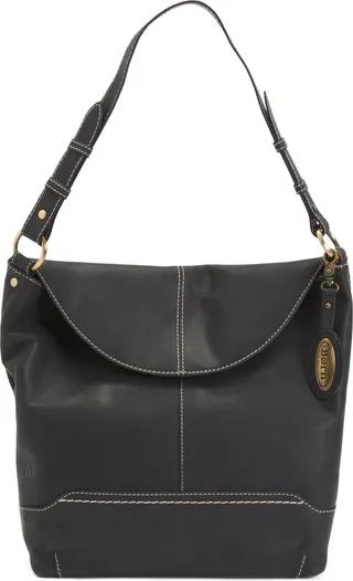 Leather Distressed Flap Hobo