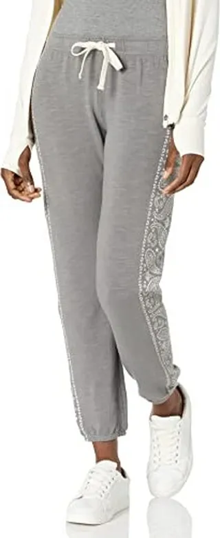 Monrow Women's HB0128-113-Bandana Elastic Waist Sweats