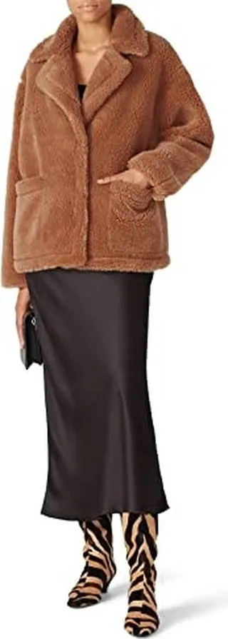 Stand Studio Rent the Runway Pre-Loved Marina Short Faux Fur Teddy