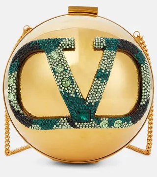 VLogo Signature metal shoulder bag