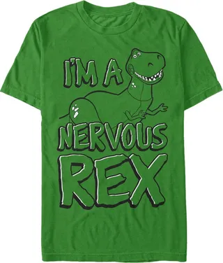 Men's Toy Story Nervous Rex T-Shirt - Kelly Green - Medium