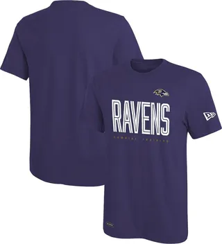 Men's New Era Purple Baltimore Ravens Combine Authentic Training Huddle Up T-shirt