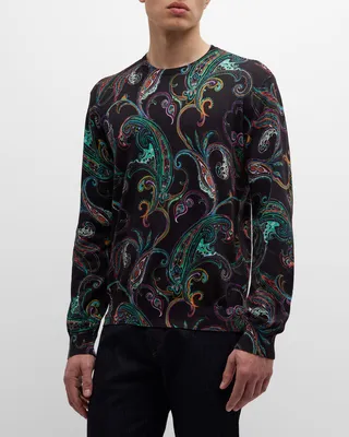 Men's Bluto Cotton-Linen Crewneck Sweater