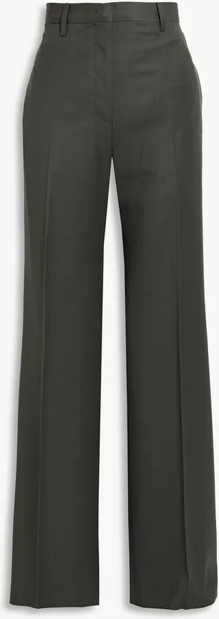 Wool wide-leg pants