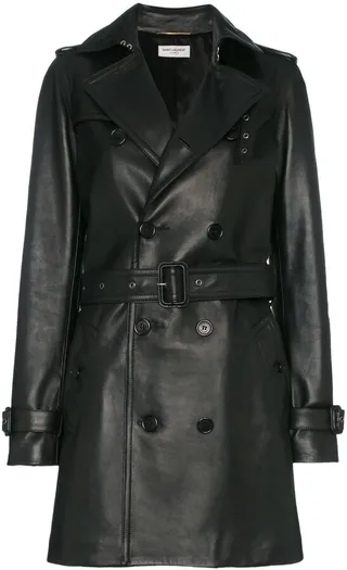 Double breasted trench coat