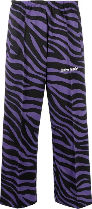 Zebra-Print Cropped Trousers