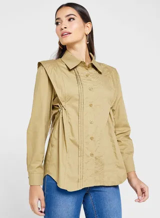 Shirt With Pintuck Details