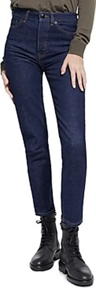 The Kooples High Rise Slim Fit Jeans in Brut