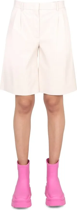 MSGM Faux Leather Bermuda Shorts