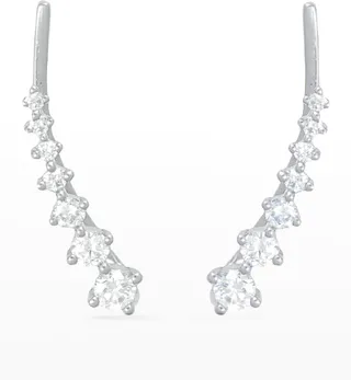 18k White Gold Diamond Earring Climbers