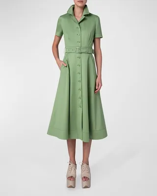 Belted Midi Shirtdress