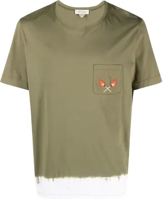 embroidered-matchstick T-shirt