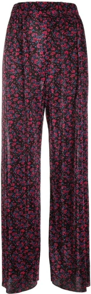 Floral-Print Straight-Leg Trousers