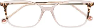 Rectangle-Frame Tortoiseshell-Detail Glasses