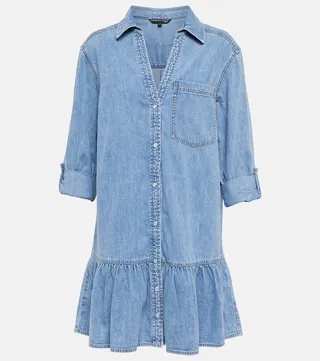 Parkton denim ruffle minidress