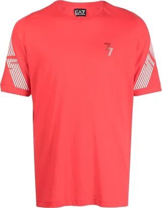 stripe-detail cotton T-shirt