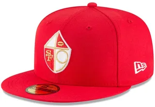 Men's Scarlet San Francisco 49ers Omaha Throwback 59FIFTY Fitted Hat