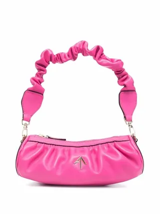Mini Cylinder leather tote bag