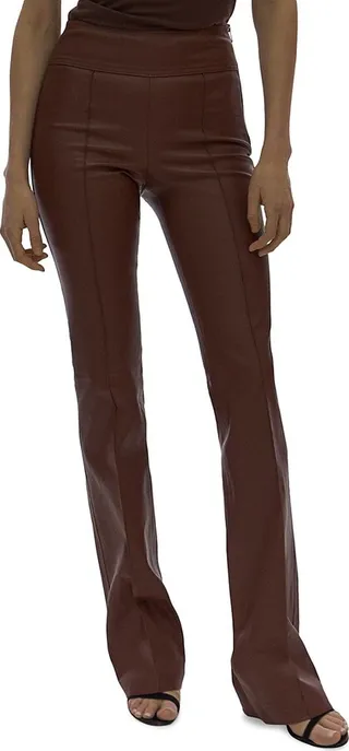 Leather Bootcut Pants