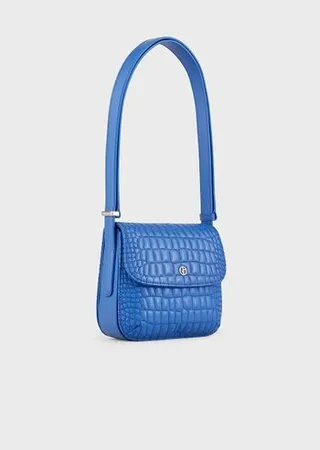 Small la Prima bag in croc-quilted nappa leather