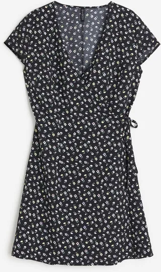 Crêped Wrap-front Dress