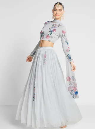 Embroidered Detail Skirt