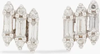 Sterling silver diamond earrings