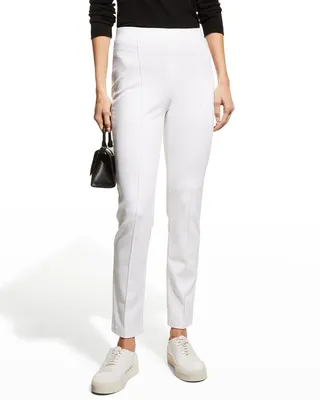Slim-Leg Crop Pull-On Pants