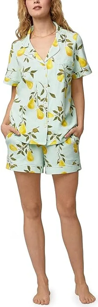 Bedhead PJs Short Sleeve Shorty Set (Pear Tree) Women's Pajama Sets