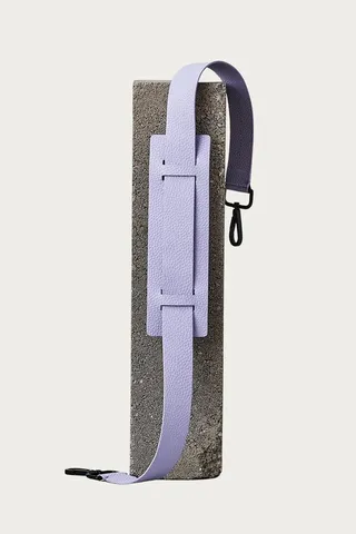 Leather Shoulder Strap in Lilac