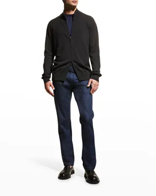Men's Cashmere Bomber Sweater