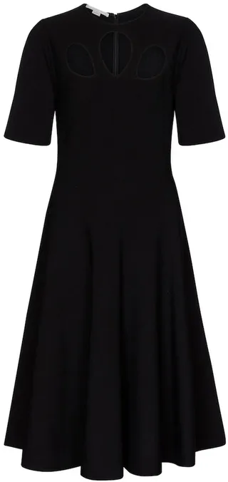 Cutout knit midi dress
