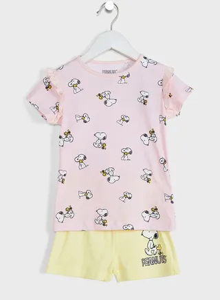 Kids Snoopy T-Shirt & Short Set